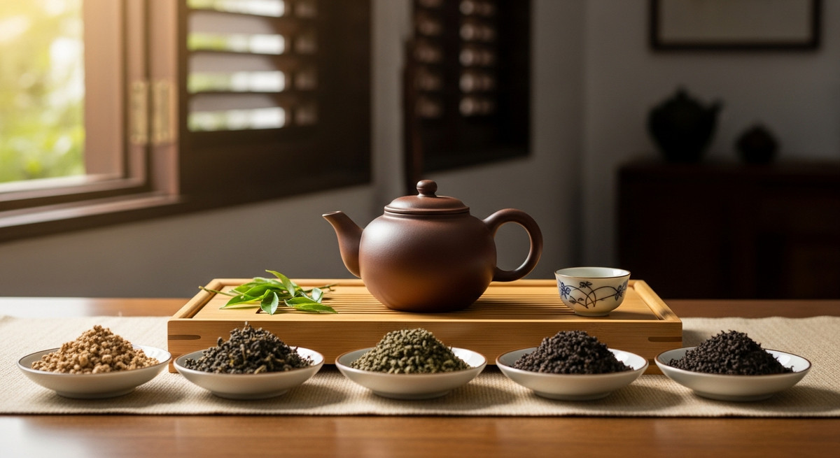 Anh minh hoa chu de ấm tử sa hợp pha trà gì