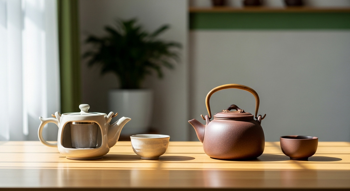 Minh họa So sánh chi tiết: Ấm Nhật vs Ấm tử sa so sánh ấm Nhật và ấm